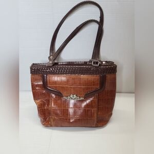 M.C. Marc Chantal Leather Satchel/ Shoulder Bag